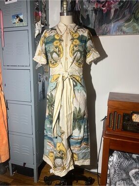 knee length dresses for ladies Sunflower Print Faux Wrap Midi Dress  Morties Boutique